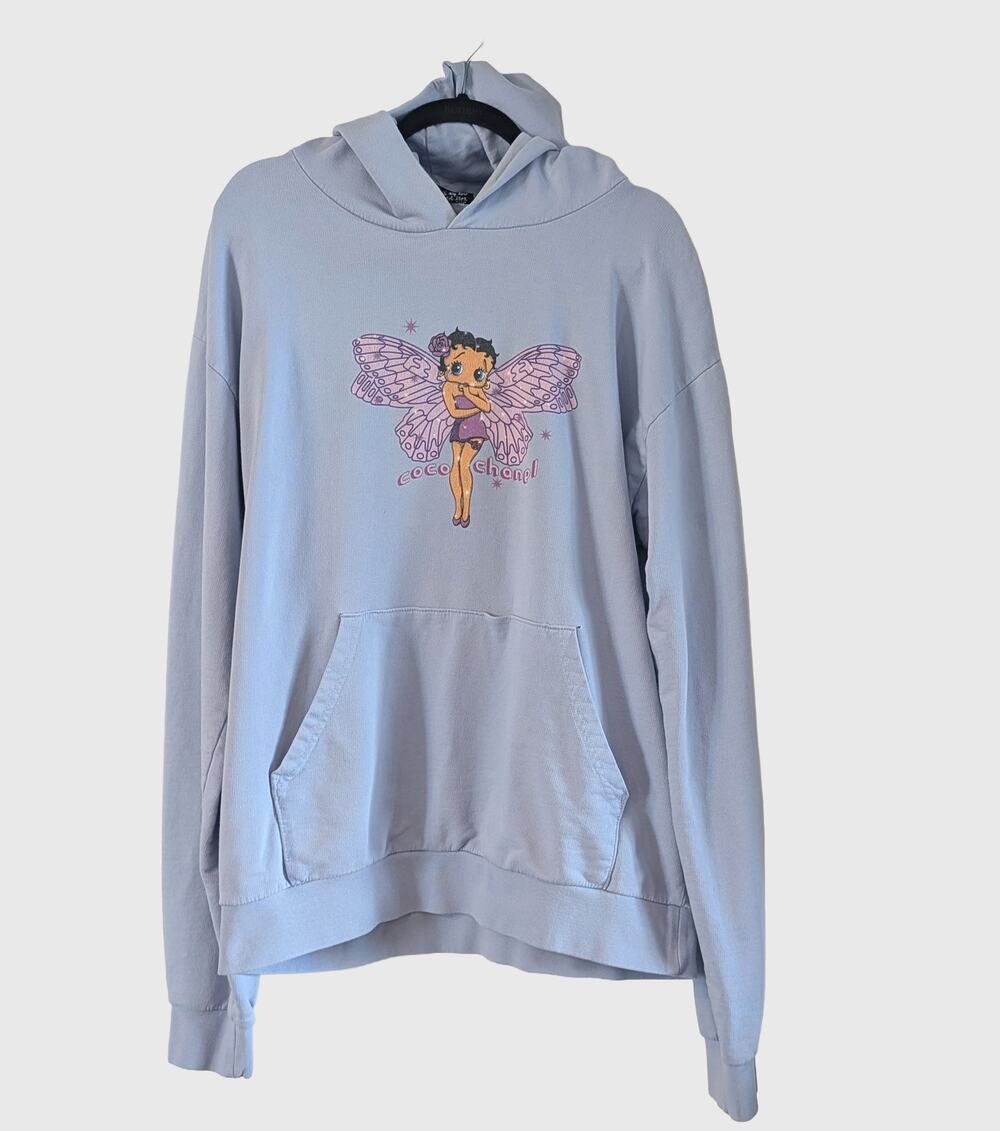 Mega Yacht Betty Boop Fairy Hoodie XL Purple Made USA 100% Cotton Y2K
